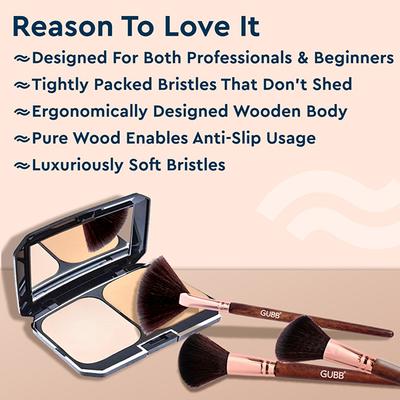 Gubb Blush And Blend Kit Set Of 4 (Powder, Blush, Foundation & Fan) 1's - Face Brush