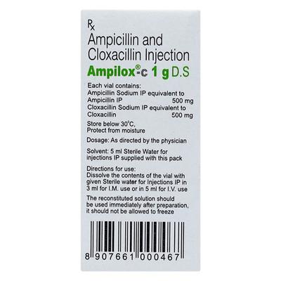 AMPILOX C DS 1gm Injection 1's - Bacterial Infections-Pen