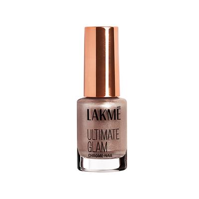 Lakme Ultimate Glam Chrome Nail Champagne 6 ml - Nail Polish