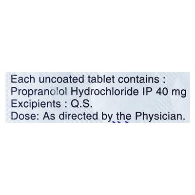 Provanol 40mg Tablet 10'S - Hypertension-Bet