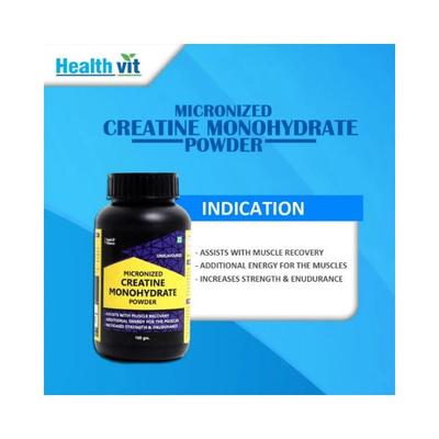 Healthvit Fitness Micronised Creatine Mono-hydrate Powder 100 gm - General Health