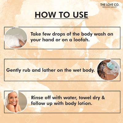 The Love Co. Luxury Warm Vanilla Body Wash for Women - Nourishing & Hydrating Shower Gel for Men For All Skin Types 250 ml - Shower Gels & Body Wash