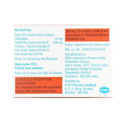 Jalra-M 50/500mg Tablet 15's - Diabetes-Ant