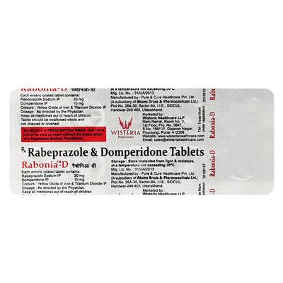 RABONIA D Tablet 10's - Ulcer/Reflux/Flatulence-Aaa