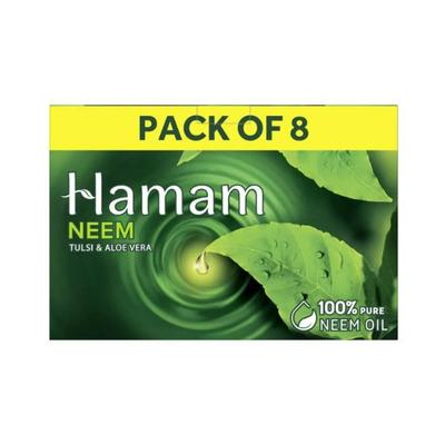 Hamam Neem Tulsi & Aloe Vera Soap (Pack Of 8) 1200 gm - Soaps