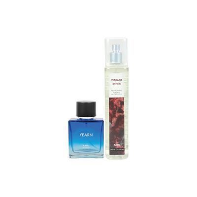 Ajmal Yearn EDP & Vibrant Ether EDT Pack of 2 350 ml - Perfumes (Edt/Edp)