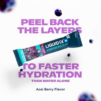Liquid I.V. Hydration Multiplier - Acai Berry, Electrolyte Powder Drink Mix 12's - Multi-Vitamins