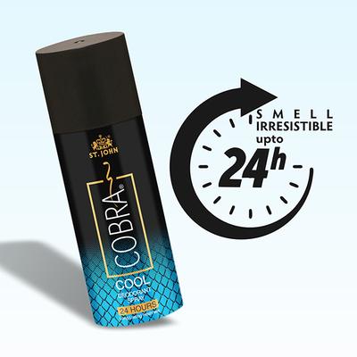 St. John Cobra Cool Limited Edition Deodorant Spray - Pack of 3 150 ml - Men Deodorants/Roll-Ons