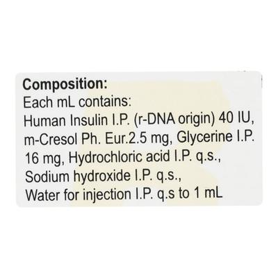 Huminsulin R 40IU Injection 1X10ml - Diabetes-Ins