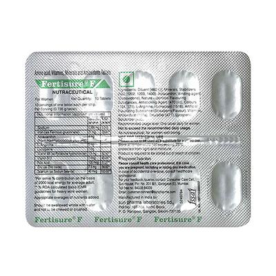 Fertisure F Tablet 10'S - Supplements-Vam