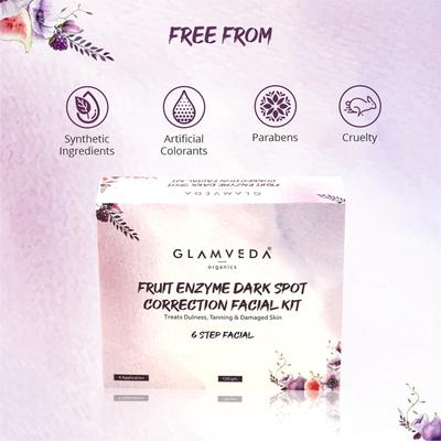 Glamveda Aha Bha Fruit Enzyme Facial Kit 120 gm - Facial Kits