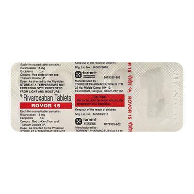 ROVOR 15 Tablet 10's - Blood Clot-Ant