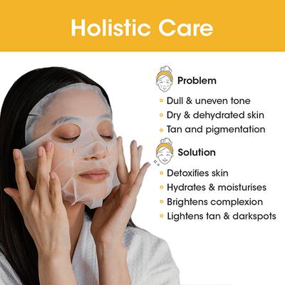 T.A.C - The Ayurveda Co. Ubtan Serum Sheet Mask with Haldi and Chandan Anti-Tan and Detox 22ml - Sheet Masks