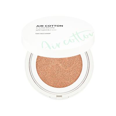 The Face Shop Air Cotton Cushion SPF50+ PA++++ (205 Dark Beige) 12 gm - Compact Powder