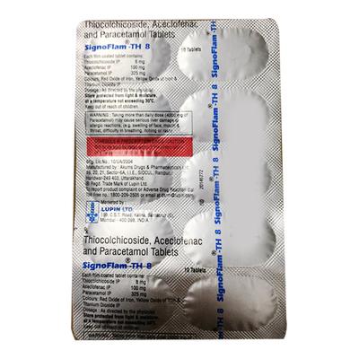 SIGNOFLAM TH 8 Tablet 10's - Muscle Spasm-Mus