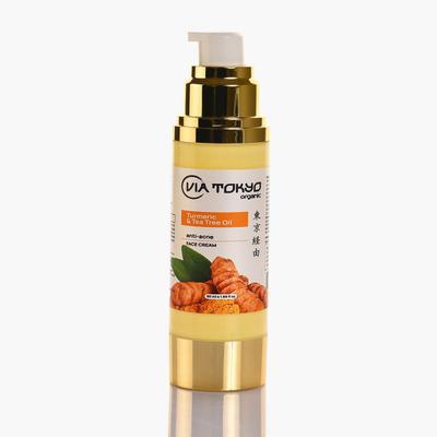 VIA TOKYO ORGANIC Turmeric & Tea Tree Oil Face Cream, Oil Balancing & Anti - Acne, No Sulphates, No Paraben 50 ml - Face Creams