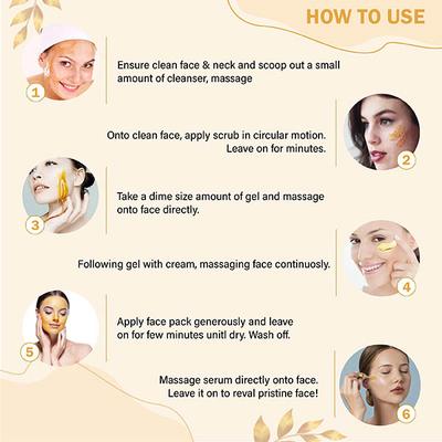 Aryanveda APS Gold Facial Kit With Rose & Olive for Glowing Skin 510 gm - Skin-Treatment