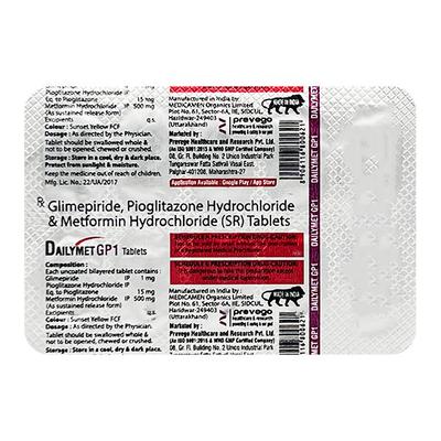 DAILYMET GP 1 Tablet 10's - Diabetes-Ant