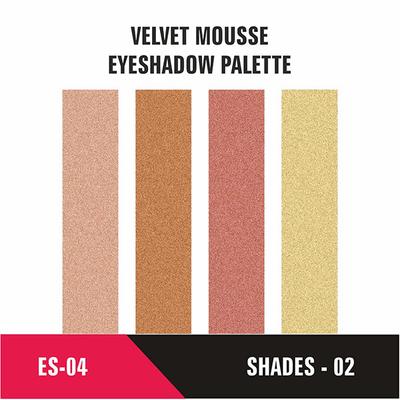 Half N Half Velvet Mousse Eyeshadow Palette, Multicolor - 02 3.2 gm - Eye Shadow Palettes
