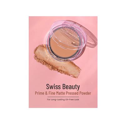 Swiss Beauty Prime and Fine Matte Pressed Powder - (Classic Ivory ) 8 gm - Compact Powder
