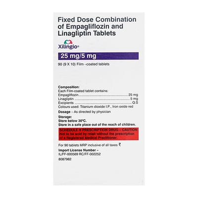 XILINGIO 25/5mg Tablet 10's - Diabetes-Ant