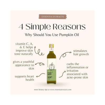 Essentia Extracts Cold-Pressed Pumpkin seed Oil 100 ml - Massage Oils