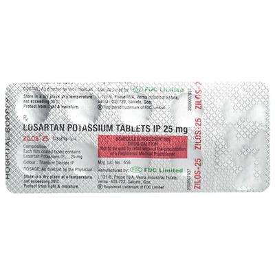 Zilos 25mg Tablet 10'S - Hypertension-Ang