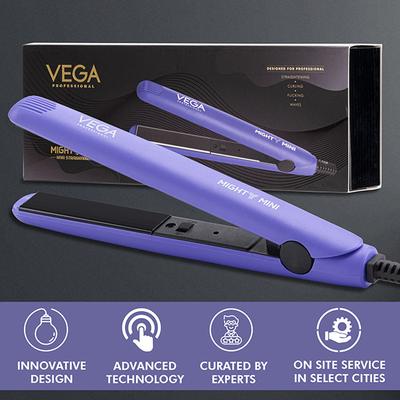 VEGA Professional Mighty Mini Hair Straightener, Blue (VPVHS-11) 1's - Hair Dryers