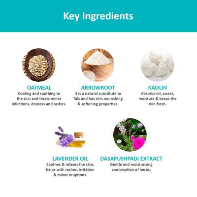 T.A.C - The Ayurveda Co. Dashapushpadi Dusting Powder with 10 Sacred Flowers Gentle & Nourishing 100 gm - Baby Powder