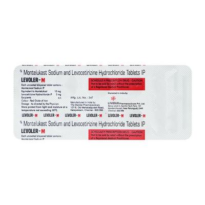 Levoler M Tablet 10'S - Allergies-Ant