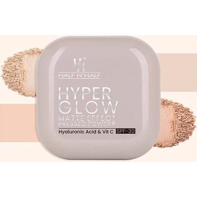 Half N Half Hyper Glow Matte Effect Pressed Compact Powderatte Flawless Finish- Ivory Glow 20 gm - Compact Powder