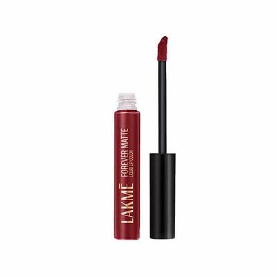 Lakme Forever Matte Liquid Lip, 16hr Lipstick, Crimson Rose, 5.6ml - Liquid Lipsticks