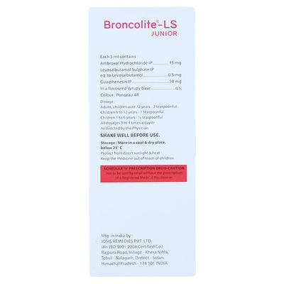 BRONCOLITE LS JUNIOR Syrup 60ml - Cough And Cold-Cou