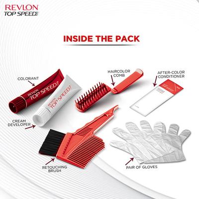 Revlon Top Speed Ammonia Free Hair Color Woman-70 Natural Black (40gm+40gm+15ml) 1's - Crème