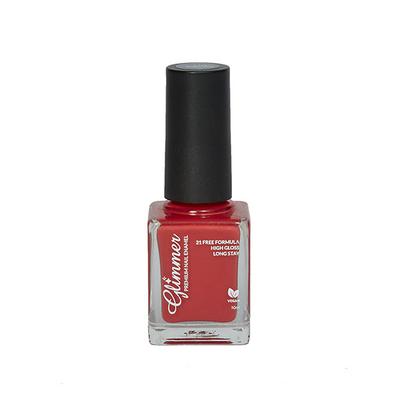 Glimmer Premium Nail Enamel Bright Red 10 ml - Nail Polish