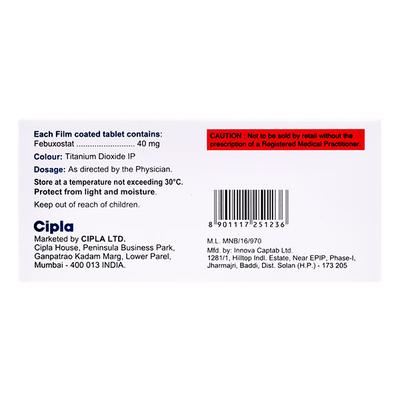 FEBUTEC 40 Tablet 10's - Gout