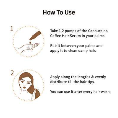 Mcaffeine Naked & Raw Cappuccino Coffee Hair Serum 50 ml - Hair Lotions & Tonics