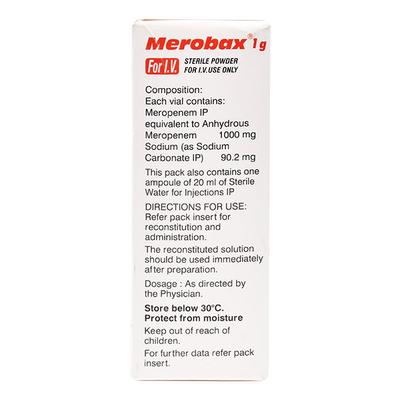 Merobax 1gm Injection 1's - Bacterial Infections-OBL