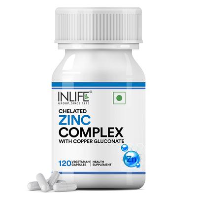 INLIFE Chelated Zinc Complex Veg Capsules 120's - Calcium And Minerals