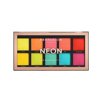 Profusion Cosmetics 10 Shade Eye Shadow Pallete Neon (12 gm) - Eye Shadow Palettes