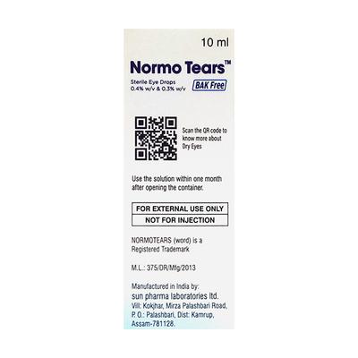 NORMO TEARS BAK FREE Ophthalmic Solution 10ml - Dry Eye-Olt