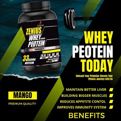 Zenius Whey Isorich Peotein Powder - Mango Flavour 1 kg - Whey Proteins