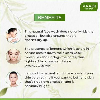 Vaadi Herbals Face Wash - Pure Honey Lemon with Jojoba Beads 60 ml - Face Wash & Cleansers