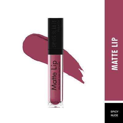 Swiss Beauty Ultra Smooth Matte Liquid Lipstick - (Spicy Nude) 6 ml - Liquid Lipsticks