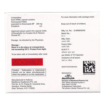 ITRAGREAT 200mg Capsule 10's - Fungal Infections-Anf