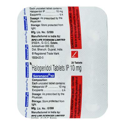 SERENACE 10 Tablet 20's - Psychosis-Ans