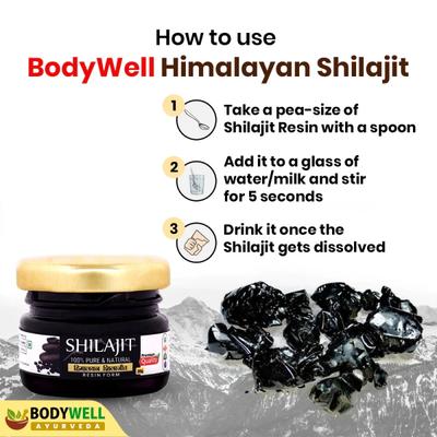 Bodywell Pure & Natural Himalayan Shilajit Resin 20 gm - Speciality Medicines
