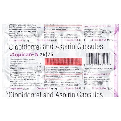 CLOPICAN A 75/75 Capsule 10's - Blood Clot-Ant