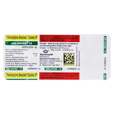 Amlokind 10mg Tablet 10'S - Hypertension-Cal