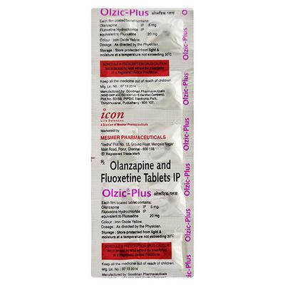 Olzic Plus 5/20mg Tablet 10'S - Depression-Ant